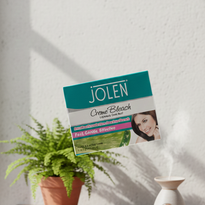 Jolen Creme Bleach - Lightens Dark Hair on Face and Body - Gentle & Effective Formula - 1 oz 113 gram